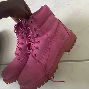 Pink Timberlands